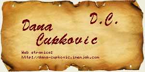 Dana Čupković vizit kartica